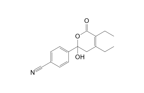 3,4-Diethyl-6-hydroxy-6-(4-cyanophenyl)-5,6-dihydro-2H-pyran-2-one