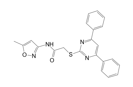 2-(4,6-diphenylpyrimidin-2-yl)sulfanyl-N-(5-methyl-1,2-oxazol-3-yl)acetamide