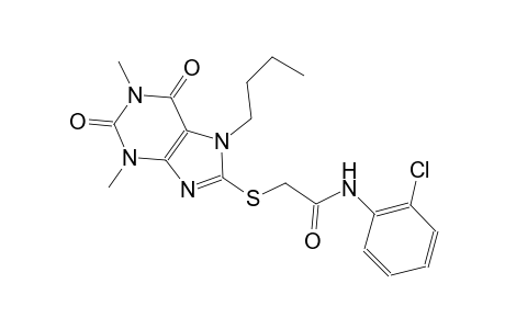 2-[(7-butyl-1,3-dimethyl-2,6-dioxo-2,3,6,7-tetrahydro-1H-purin-8-yl)sulfanyl]-N-(2-chlorophenyl)acetamide