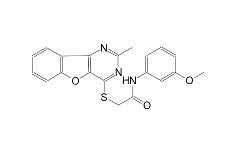 N-(3-methoxyphenyl)-2-[(2-methyl[1]benzofuro[3,2-d]pyrimidin-4-yl)sulfanyl]acetamide
