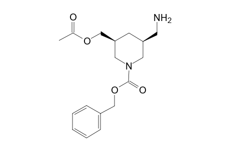 (3S,5R)-3-Acetoxymethyl-5-aminomethylpiperidine-1-carboxylic acid benzyl ester