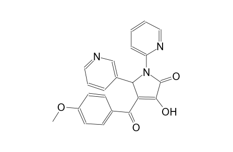 3-hydroxy-4-(4-methoxybenzoyl)-1-(2-pyridinyl)-5-(3-pyridinyl)-1,5-dihydro-2H-pyrrol-2-one