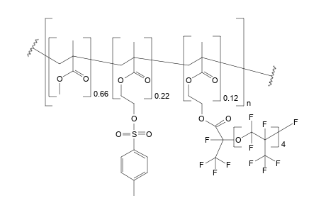 Methyl methacrylate-stat-hydroxyethyl methacrylate-blocked-tosyl-stat-polyhexafluoropropane