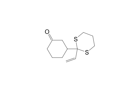 Cyclohexanone, 3-(2-ethenyl-1,3-dithian-2-yl)-, (.+-.)-
