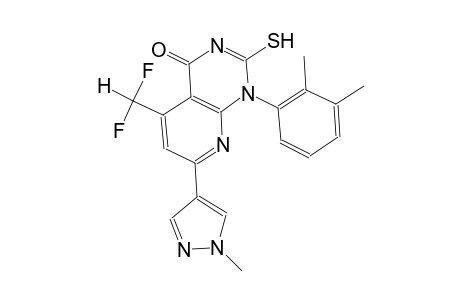 pyrido[2,3-d]pyrimidin-4(1H)-one, 5-(difluoromethyl)-1-(2,3-dimethylphenyl)-2-mercapto-7-(1-methyl-1H-pyrazol-4-yl)-