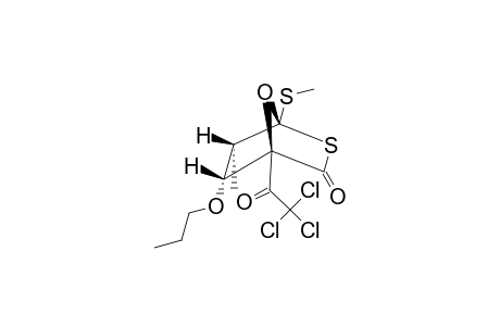 ENDO-6-METHYL-1-(METHYLTHIO)-ENDO-5-PROPOXY-4-(TRICHLOROACETYL)-7-OXA-2-THIABICYCLO-[2.2.1]-HEPTANE-3-ONE