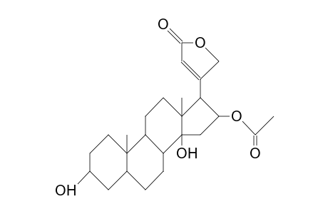 17b-(2,5-Dihydro-5-oxo-3-furyl)-5b,14b-androstane-3b,14,16b-triol 16-acetate