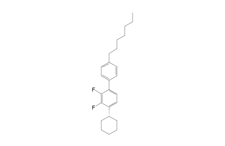 1-CYCLOHEXYL-2,3-DIFLUORO-4-(4-N-HEPTYLPHENYL)-BENZENE