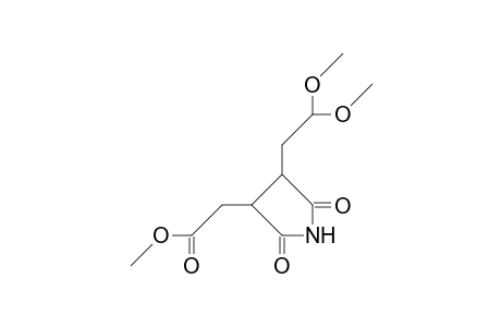 cis-3-(2,2-Dimethoxy-ethyl)-4-methoxycarbonylmethyl-pyrrole-2,5-(3H,4H)-dione