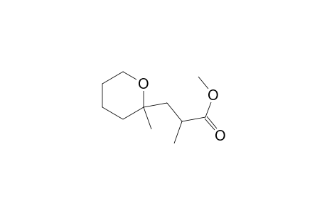 2-Methyl-3-(2-methyl-2-oxanyl)propanoic acid methyl ester