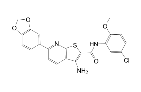 3-amino-6-(1,3-benzodioxol-5-yl)-N-(5-chloro-2-methoxyphenyl)thieno[2,3-b]pyridine-2-carboxamide