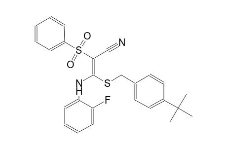2-propenenitrile, 3-[[[4-(1,1-dimethylethyl)phenyl]methyl]thio]-3-[(2-fluorophenyl)amino]-2-(phenylsulfonyl)-, (2E)-