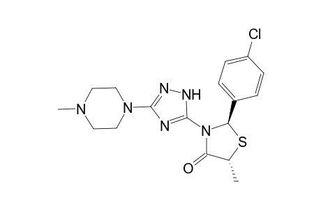 2-(4-Chlorophenyl)-5-methyl-3-[3-(4-methylpiperazin-1-yl)-1H-1,2,4-triazol-5-yl]-1,3-thiazolidin-4-one