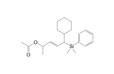 (3E)-5-Cyclohexyl-5-dimethyl(phenyl)silylpent-3-en-2-yl acetate