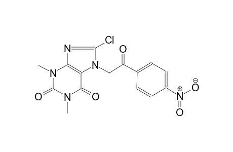 1H-purine-2,6-dione, 8-chloro-3,7-dihydro-1,3-dimethyl-7-[2-(4-nitrophenyl)-2-oxoethyl]-