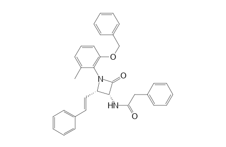 Benzeneacetamide, N-[1-[2-methyl-6-(phenylmethoxy)phenyl]-2-oxo-4-(2-phenylethenyl)-3-azetidinyl]-, [3.alpha.,4.alpha.(E)]-