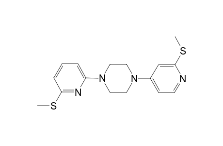 N(1)-[2'-(Methylthio)pyrid-6'-yl]-N(4)-[2''-(methylthio)pyrid-6''-yl]-1,4-piperazine