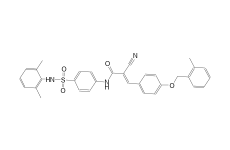 (2E)-2-cyano-N-{4-[(2,6-dimethylanilino)sulfonyl]phenyl}-3-{4-[(2-methylbenzyl)oxy]phenyl}-2-propenamide