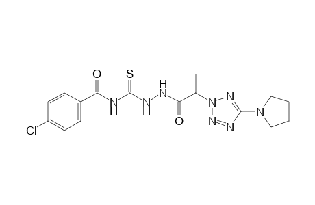 4-(p-chlorobenzoyl)-1-{2-[5-(pyrrolidinyl)-2H-tetrazol-2-yl]propionyl}-3-thiosemicarbazide