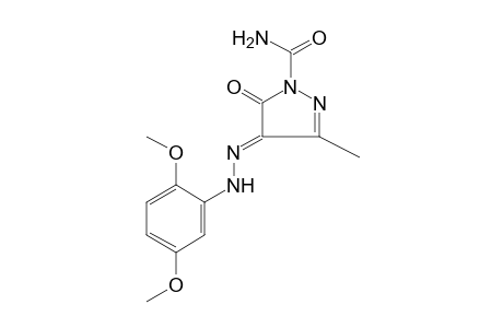 4-[(2,5-DIMETHOXYPHENYL)HYDRAZONO]-3-METHYL-5-OXO-2-PYRAZOLINE-1-CARBOXAMIDE