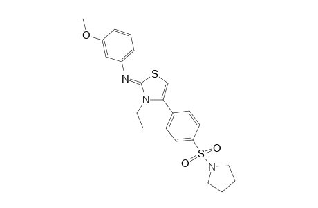 N-(3-ethyl-4-[4-(1-pyrrolidinylsulfonyl)phenyl]-1,3-thiazol-2(3H)-ylidene)-3-methoxyaniline