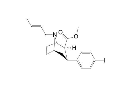 N-((2E)-Butenyl)-2.beta.-carbomethoxy-3.beta.-(4'-iodophenyl)nortropane