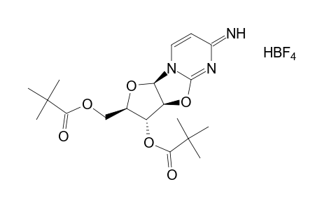2,2'-anhydro-1-(ß-D-arabinofuranosyl)cytosine, 3',5' dipivalate, compound with hydrogen tetrafluoroborate(1:1)