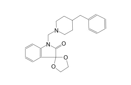 1-((4-benzylpiperidin-1-yl)methyl)spiro[indoline-3,2'-[1,3]dioxolan]-2-one