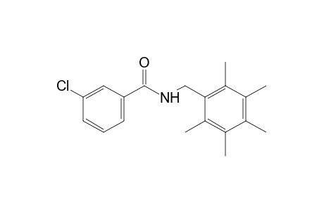m-chloro-N-(2,3,4,5,6-pentamethylbenzyl)benzamide