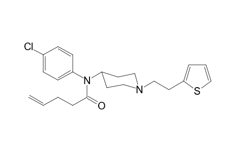 N-(4-Chlorophenyl)-N-(1-[(2-thiophen-2-yl)ethyl]piperidin-4-yl)pent-4-enamide
