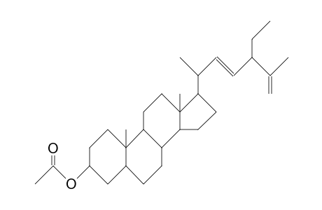 (22E,24S)-5a-Stigmasta-22,25-dien-3b-ol acetate