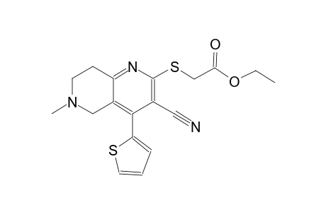 ethyl {[3-cyano-6-methyl-4-(2-thienyl)-5,6,7,8-tetrahydro[1,6]naphthyridin-2-yl]sulfanyl}acetate
