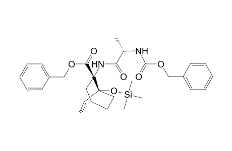 benzyl (1R*,2S*,4S*)-2-(N-benzyloxycarbonyl-L-alanyl)amino-1-trimethylsilyloxybicyclo[2.2.2]oct-5-ene-2-carboxylate exo diastereomer