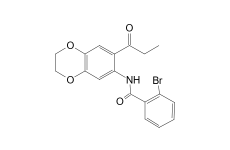 Benzamide, 2-bromo-N-[2,3-dihydro-7-(1-oxopropyl)-1,4-benzodioxin-6-yl]-