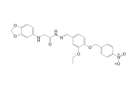 2-(1,3-benzodioxol-5-ylamino)-N'-((E)-{3-ethoxy-4-[(4-nitrobenzyl)oxy]phenyl}methylidene)acetohydrazide