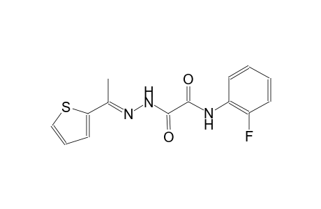 N-(2-fluorophenyl)-2-oxo-2-{(2E)-2-[1-(2-thienyl)ethylidene]hydrazino}acetamide