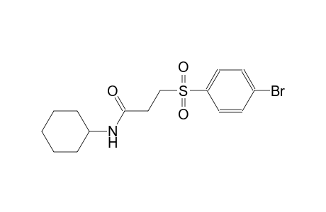 3-[(4-bromophenyl)sulfonyl]-N-cyclohexylpropanamide