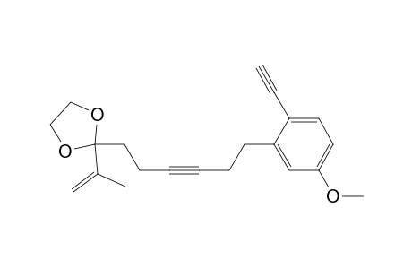 1,3-Dioxolane, 2-[6-(2-ethynyl-5-methoxyphenyl)-3-hexynyl]-2-(1-methylethenyl)-