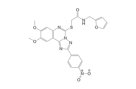 2-{[8,9-dimethoxy-2-(4-nitrophenyl)[1,2,4]triazolo[1,5-c]quinazolin-5-yl]sulfanyl}-N-(2-furylmethyl)acetamide