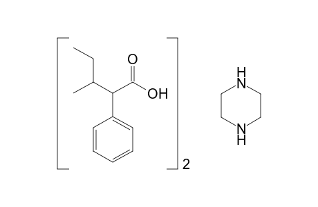 3-Methyl-2-phenylvaleric acid, compound with piperazine (2:1)