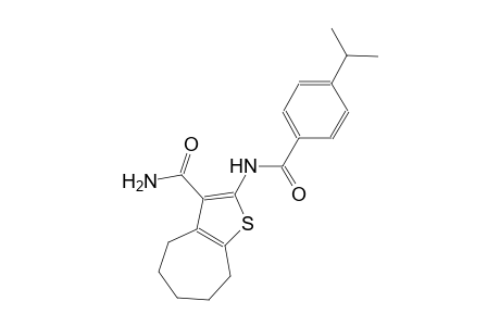 2-[(4-isopropylbenzoyl)amino]-5,6,7,8-tetrahydro-4H-cyclohepta[b]thiophene-3-carboxamide