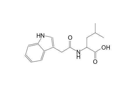 pentanoic acid, 2-[(1H-indol-3-ylacetyl)amino]-4-methyl-, (2S)-