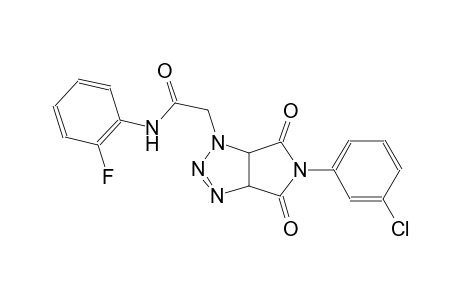 2-(5-(3-chlorophenyl)-4,6-dioxo-4,5,6,6a-tetrahydropyrrolo[3,4-d][1,2,3]triazol-1(3aH)-yl)-N-(2-fluorophenyl)acetamide