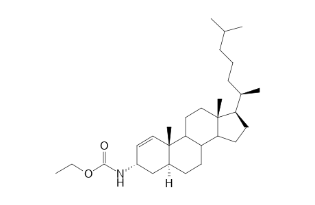 Carbamic acid, [(3.alpha.,5.alpha.)-cholest-1-en-3-yl]-, ethyl ester