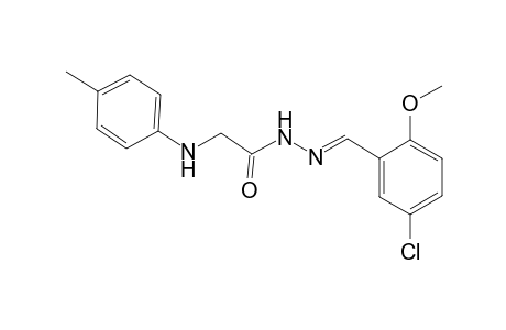 N'-[(E)-(5-Chloro-2-methoxyphenyl)methylidene]-2-(4-toluidino)acetohydrazide