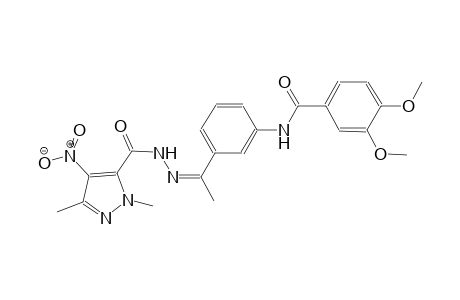 N-(3-{(1Z)-N-[(1,3-dimethyl-4-nitro-1H-pyrazol-5-yl)carbonyl]ethanehydrazonoyl}phenyl)-3,4-dimethoxybenzamide