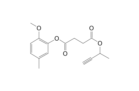 Succinic acid, but-3-yn-2-yl 2-methoxy-5-methylphenyl ester