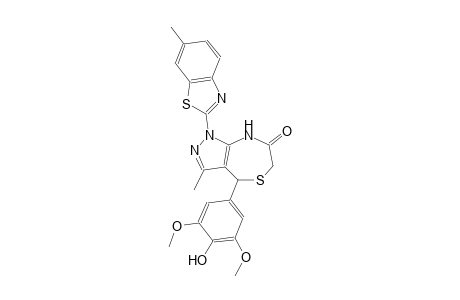 1H-pyrazolo[3,4-e][1,4]thiazepin-7(6H)-one, 4,8-dihydro-4-(4-hydroxy-3,5-dimethoxyphenyl)-3-methyl-1-(6-methyl-2-benzothiazolyl)-