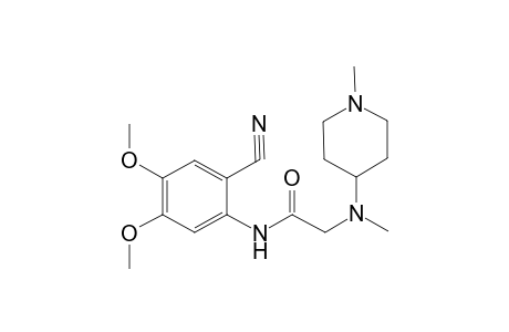 Acetamide, N-(2-cyano-4,5-dimethoxyphenyl)-2-[methyl(1-methyl-4-piperidinyl)amino]-