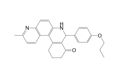 benzo[a]4,7-phenanthrolin-9(7H)-one, 8,10,11,12-tetrahydro-3-methyl-8-(4-propoxyphenyl)-